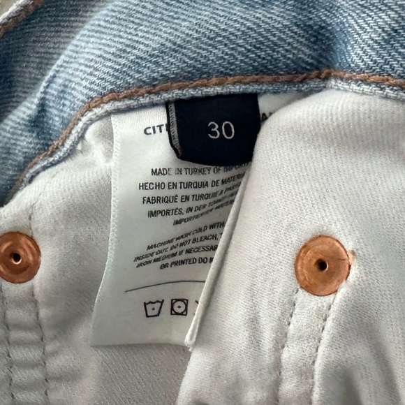 Citizens of Humanity Dahlia Bow Leg Baby Roll Jeans 30 Light Denim Blue Crop - Picture 14 of 14